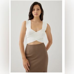 Knit reversible crop top